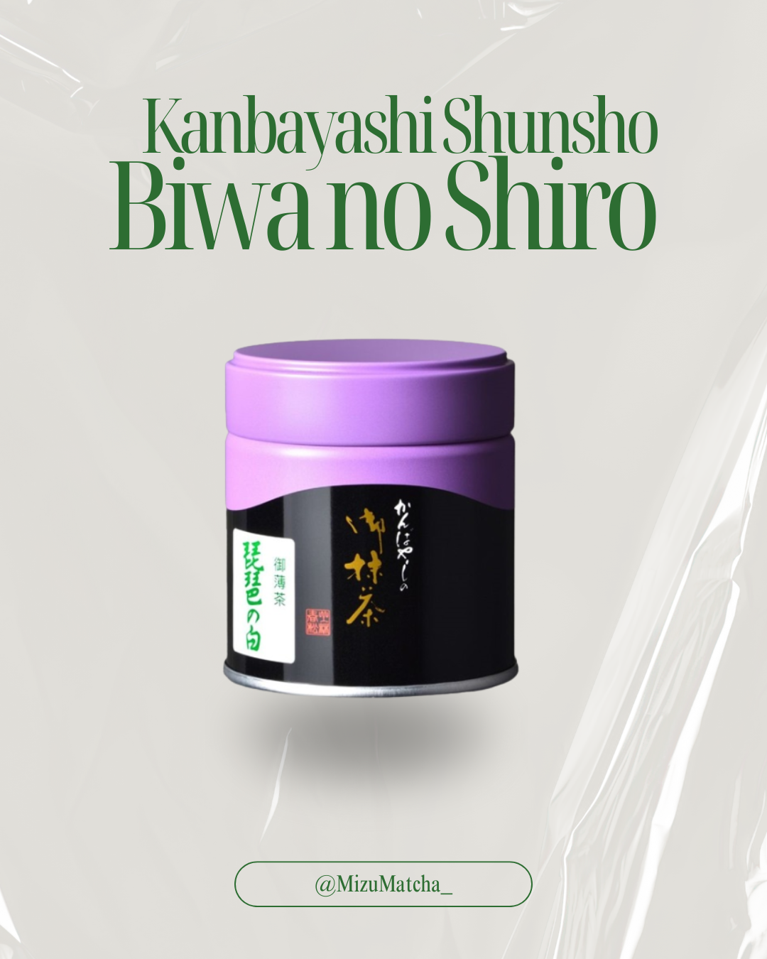 Matcha Biwa no Shiro | Kanbayashi Shunsho | 40g Tin
