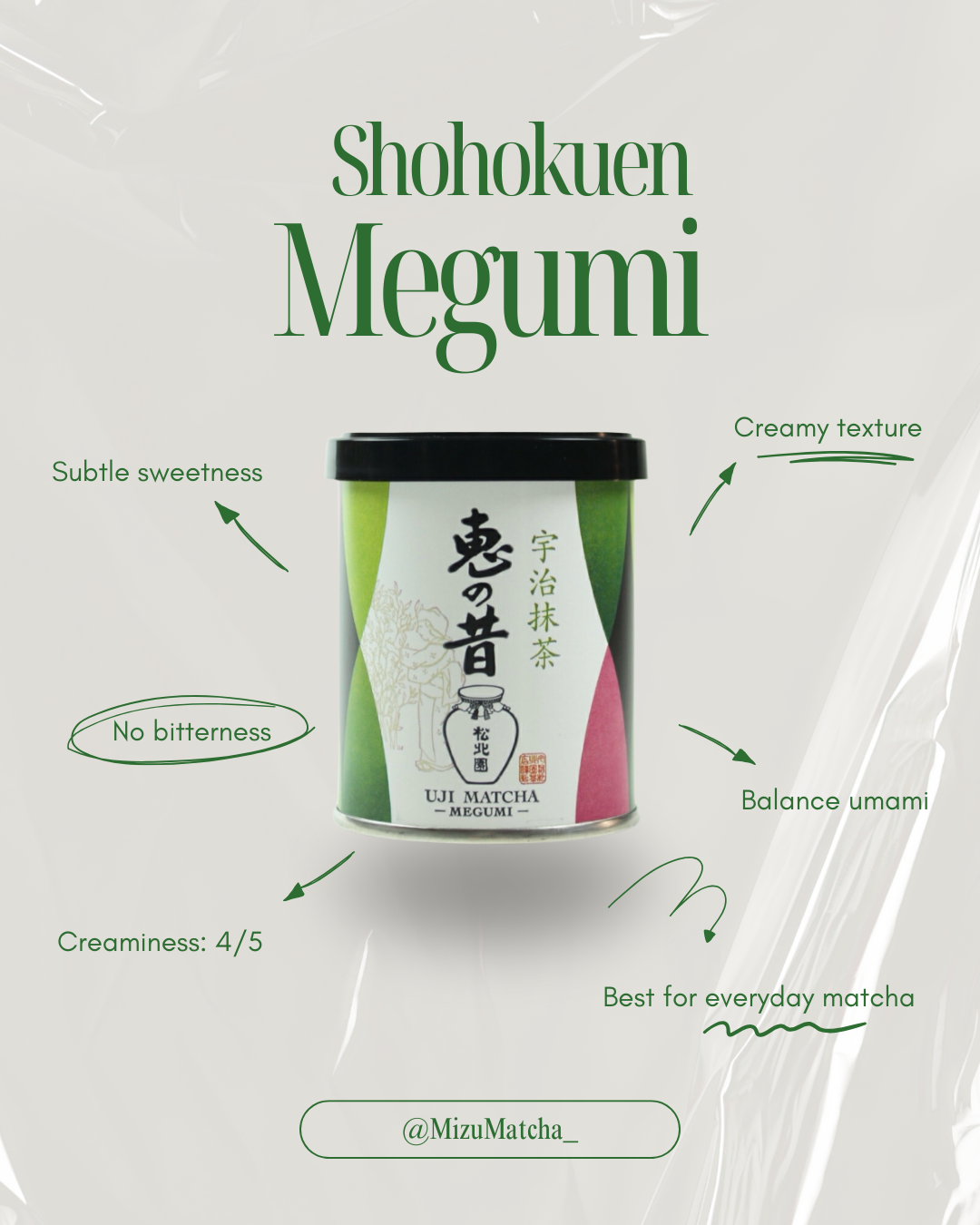 Matcha Megumi | Shohokuen | 30g Tin