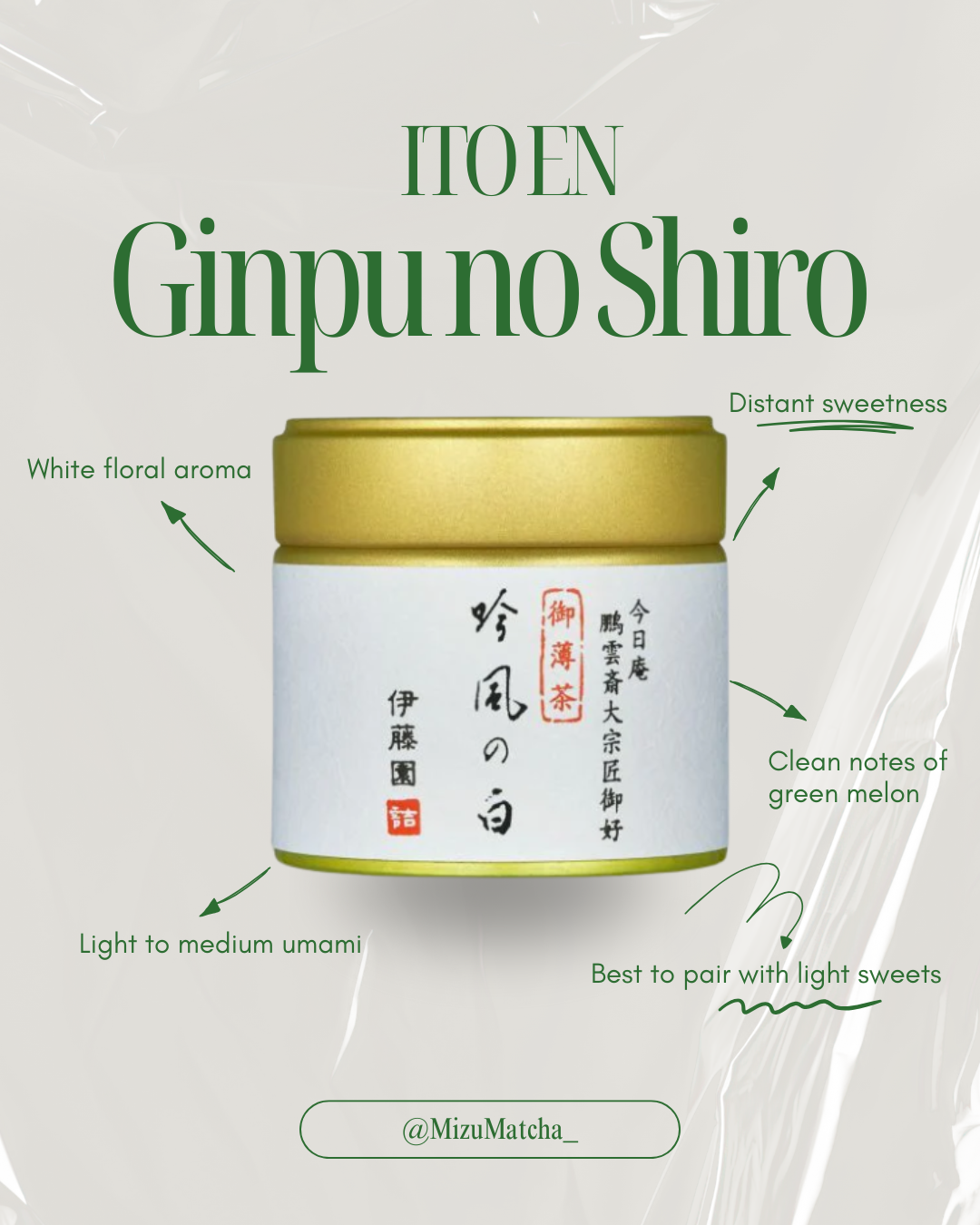 Matcha Ginpu no Shiro | ITO EN | 30g Tin