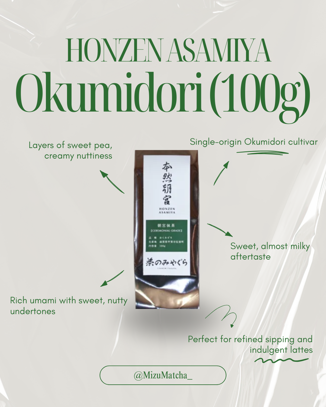 Matcha Okumidori | Honzen Asamiya | 30g Tin