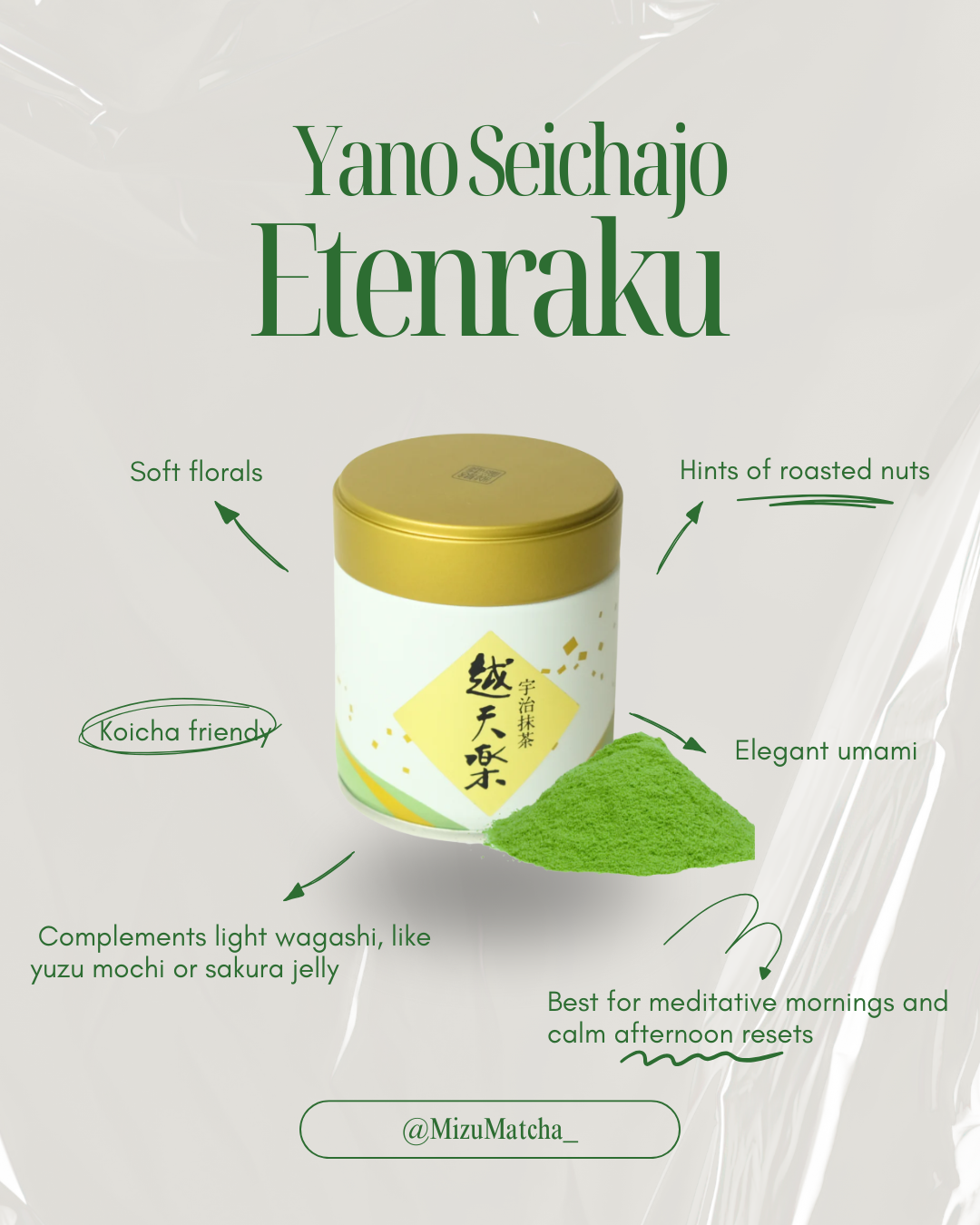 Matcha Etenraku | Yano Seichajo | 40g Tin