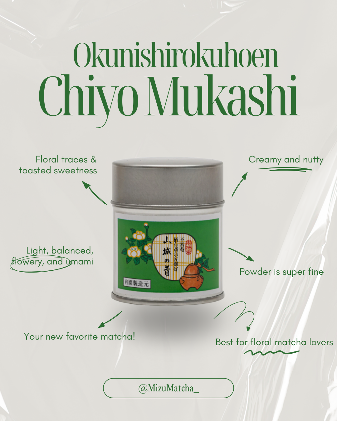 Matcha Chiyo | Okunishirokuhoen | 40g Tin