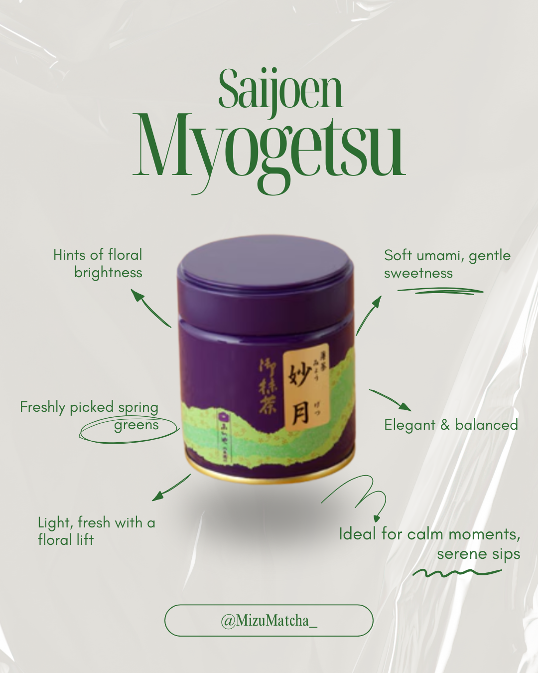 Matcha Myogetsu | Saijoen | 100g Bag