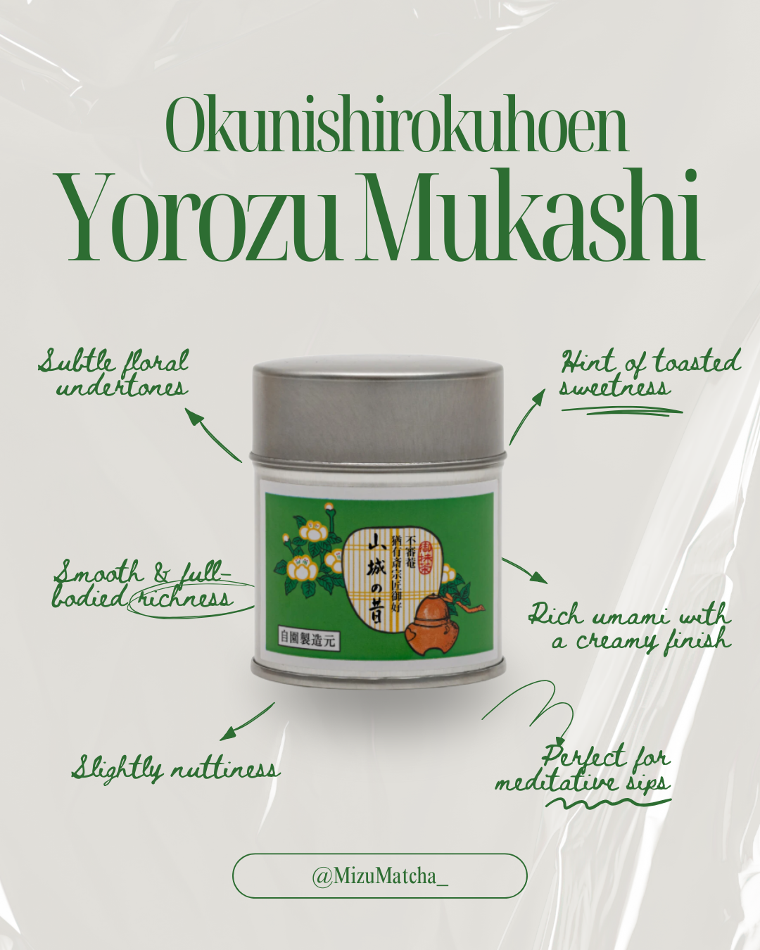 Matcha Yorozu | Okunishirokuhoen | 40g Tin