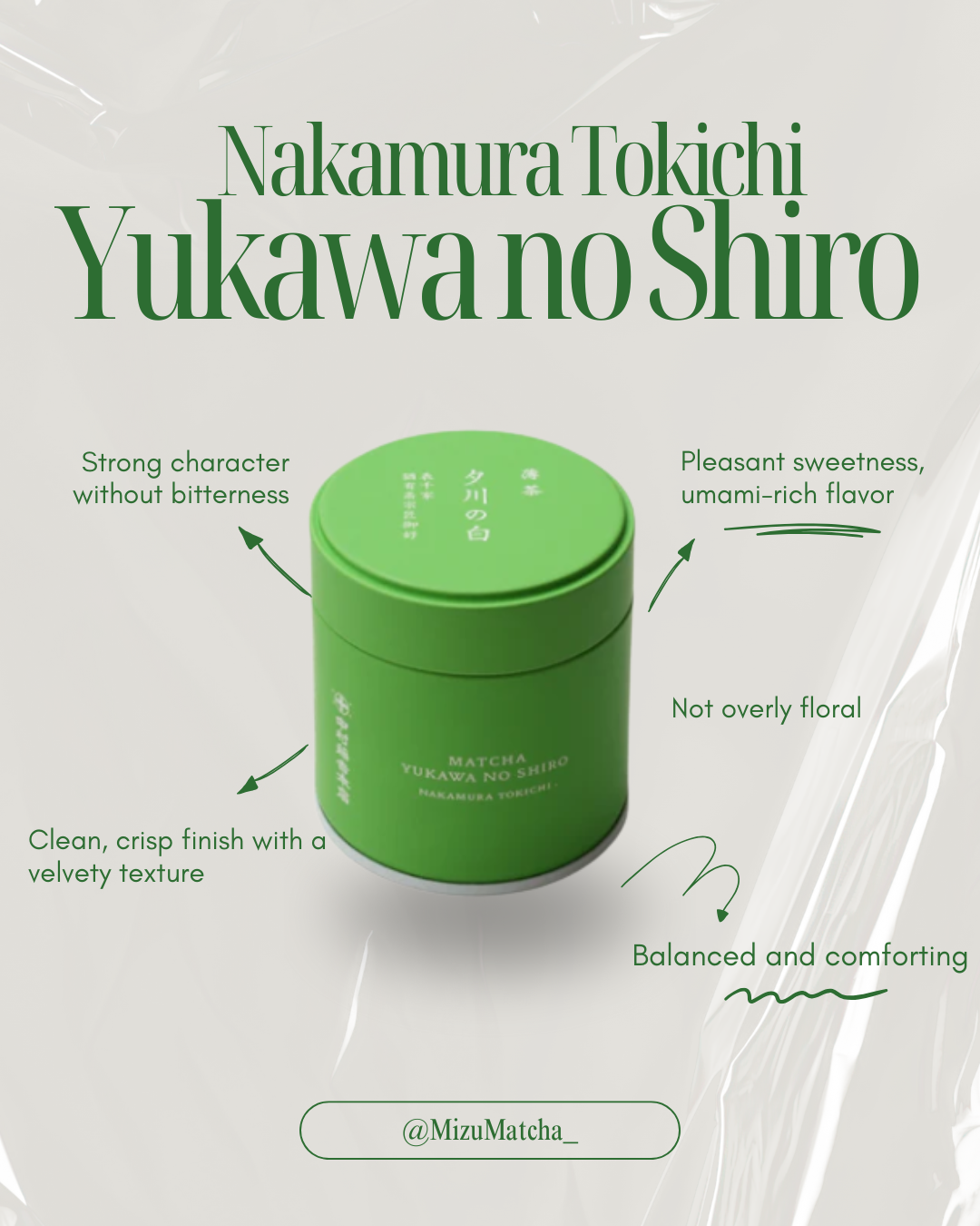 Matcha Yukawa-no-Shiro | Nakamura Tokichi | 30g Tin